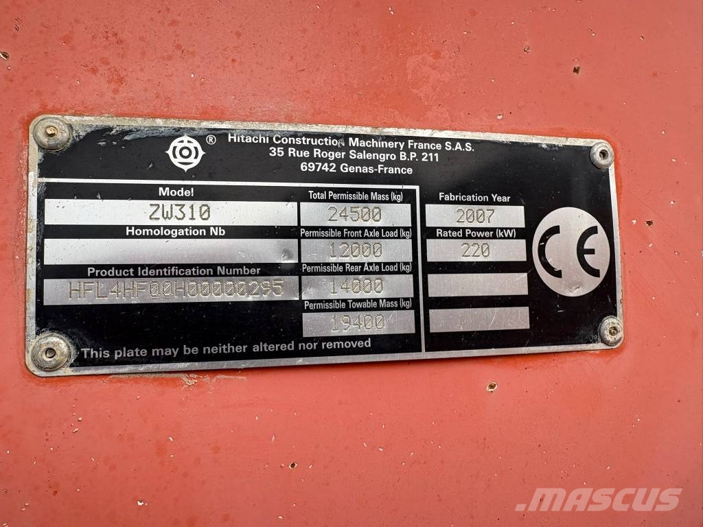 Hitachi ZW 310 Utovarivači na točkove