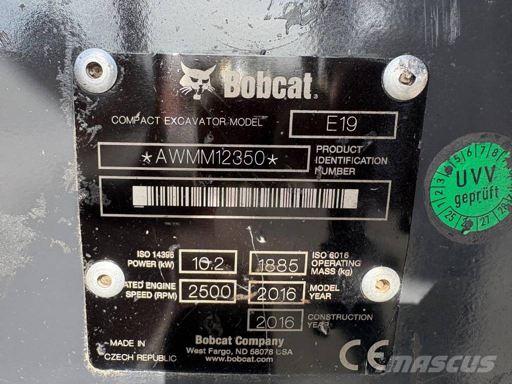 Bobcat E 19 Minigraafmachines < 7t