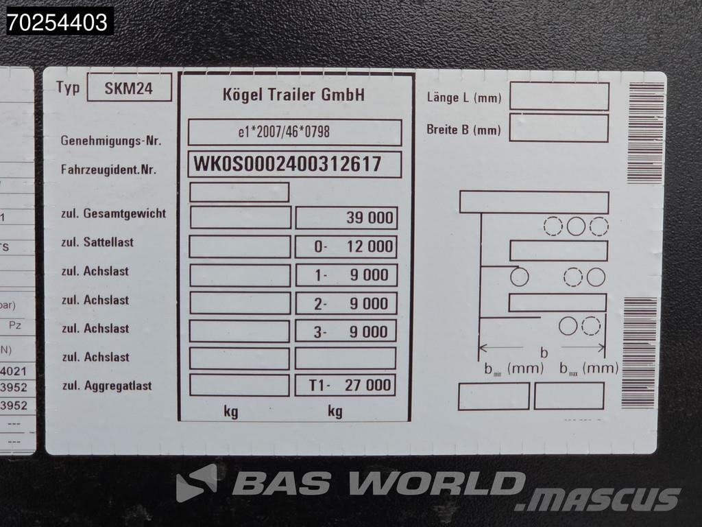 Kögel SKM24 3 axles NUEVO Semirremolque disponible de in نصف مقطورات قلابة