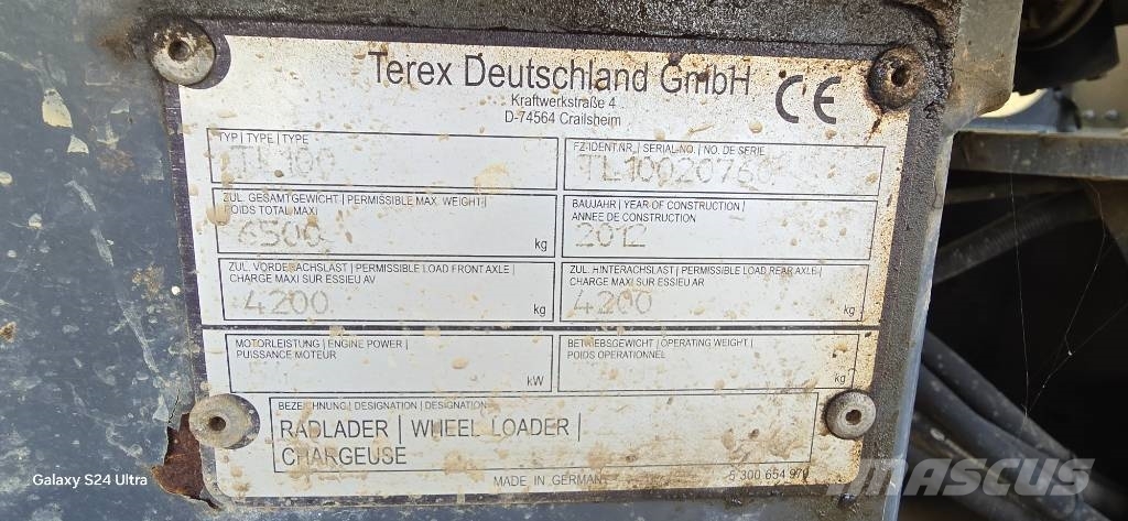 Terex TL 100 Gumikerekes homlokrakodók