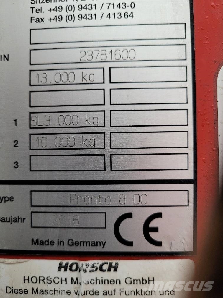 Horsch Pronto 8 DC G&F, Samsådd Såmaskiner