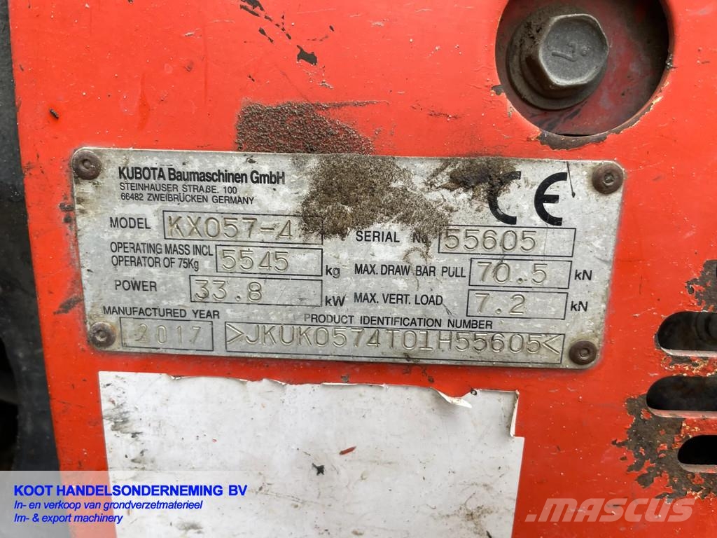 Kubota Kx 057-4 3x Bucket! Mini bagri <7t