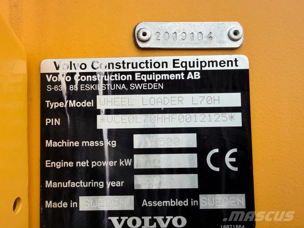 Volvo L70H L70H Iekrāvēji uz riteņiem
