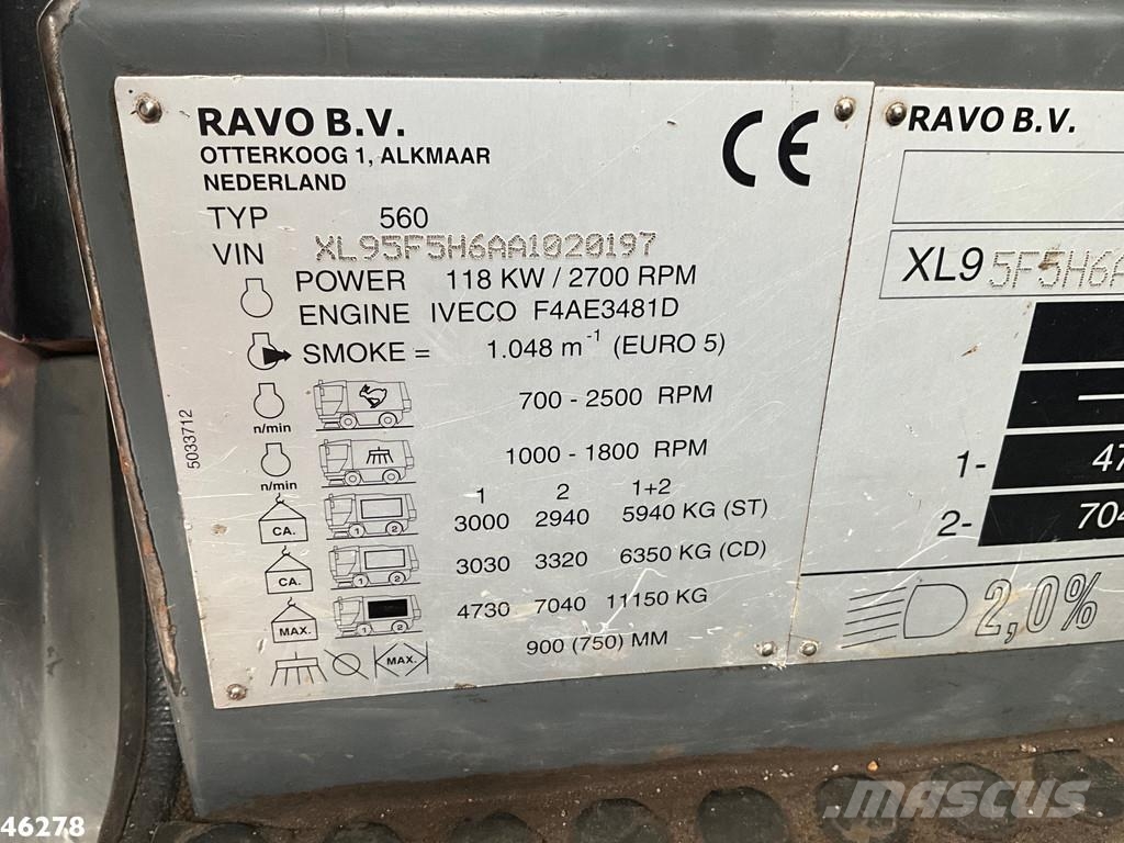 Ravo 580 with 3-rd brush Sweeper trucks