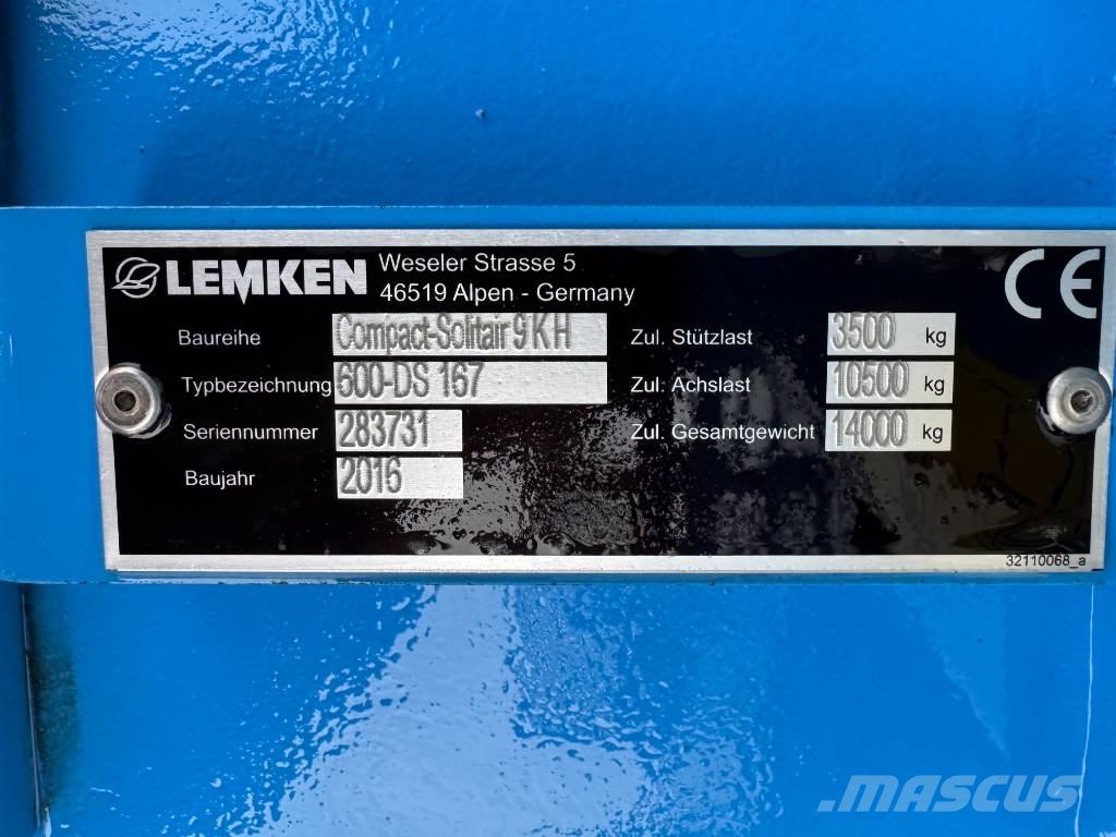 Lemken Compact-Solitair 9/600 K H Kombinirane sejalnice