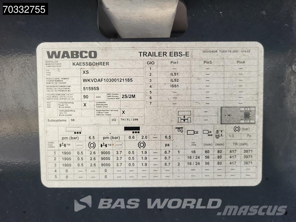 Kässbohrer XS APK 12/26 BPW Gesloten opleggers