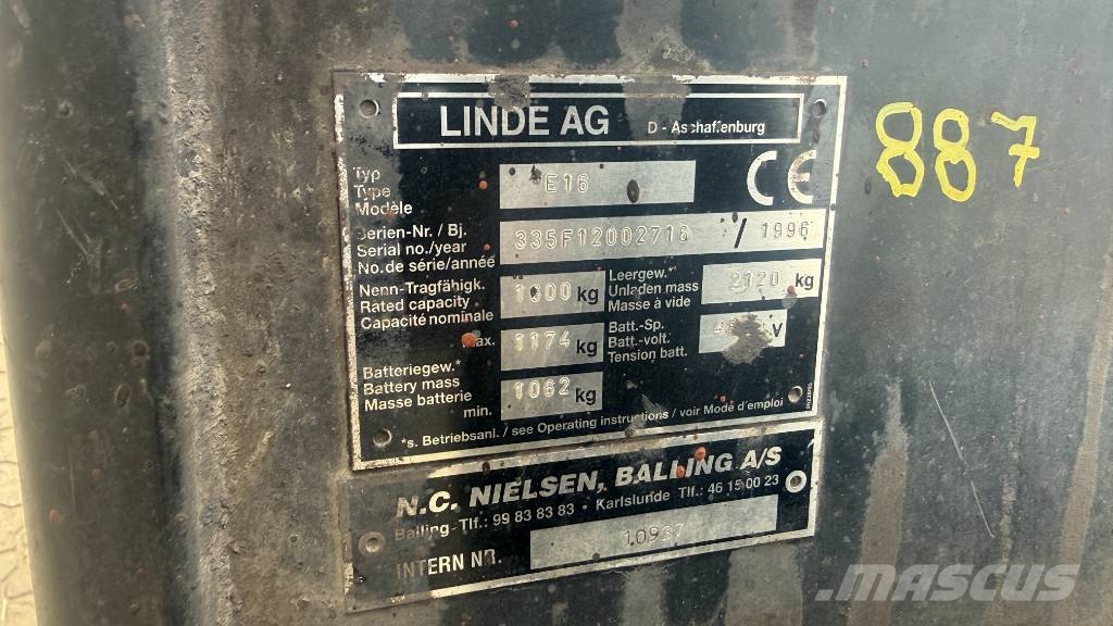 Linde E 16 Electric forklifts