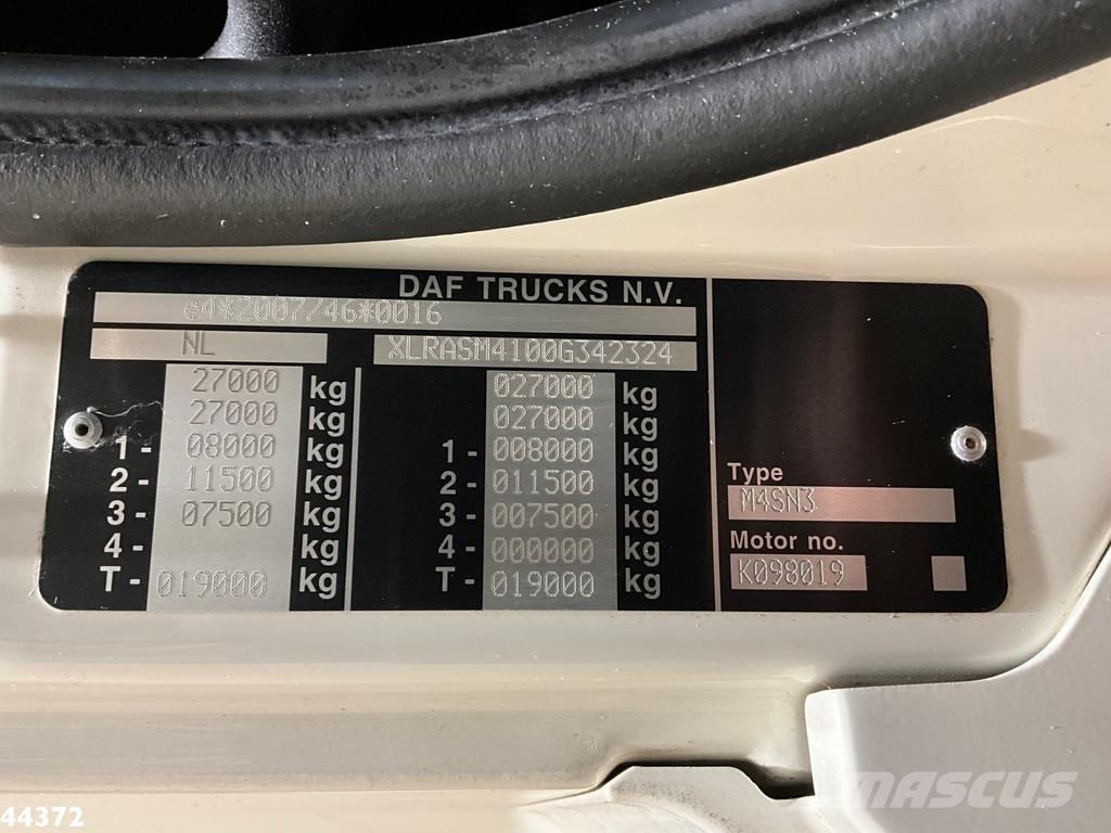 DAF FAN CF 340 Hiab 23 Tonmeter laadkraan 폐기물 수거 트럭