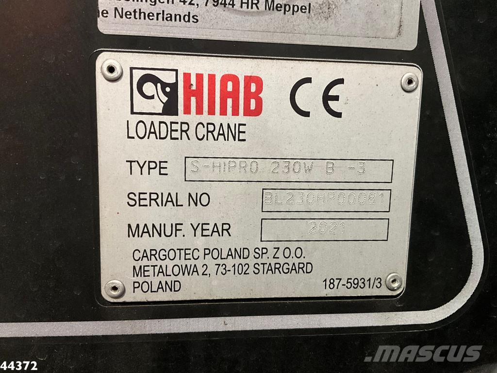 DAF FAN CF 340 Hiab 23 Tonmeter laadkraan 폐기물 수거 트럭