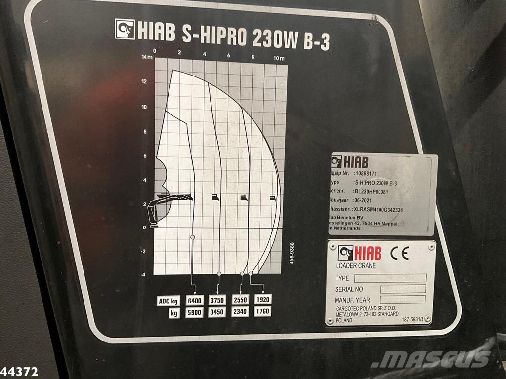 DAF FAN CF 340 Hiab 23 Tonmeter laadkraan 폐기물 수거 트럭
