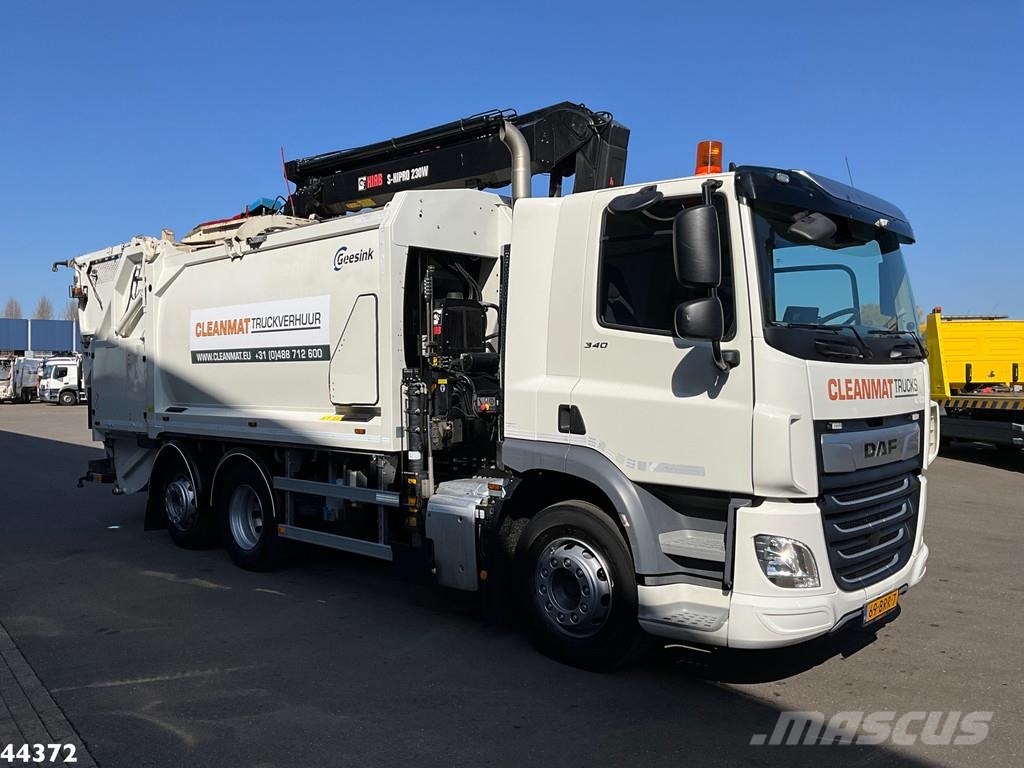 DAF FAN CF 340 Hiab 23 Tonmeter laadkraan 폐기물 수거 트럭