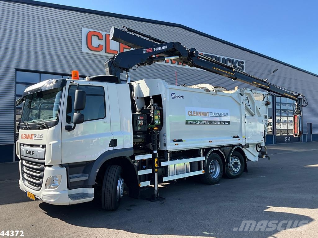 DAF FAN CF 340 Hiab 23 Tonmeter laadkraan 폐기물 수거 트럭
