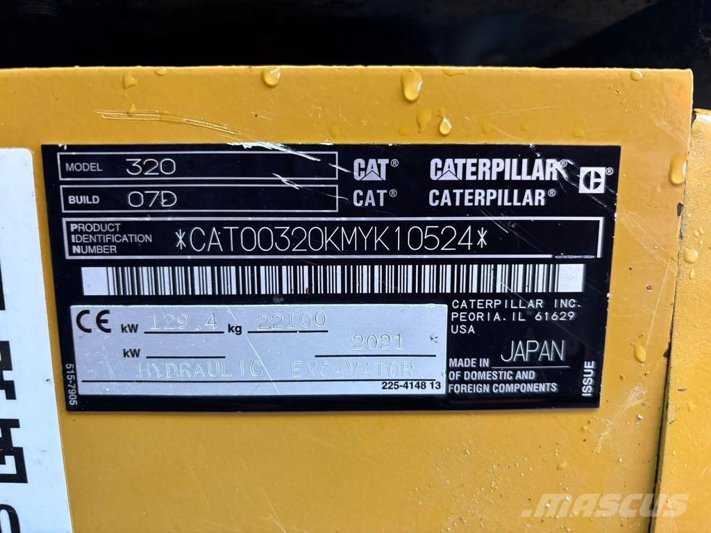 CAT 320 07D TILTROTATOR / AC / CENTRAL LUBRICATION Kāpurķēžu ekskavatori