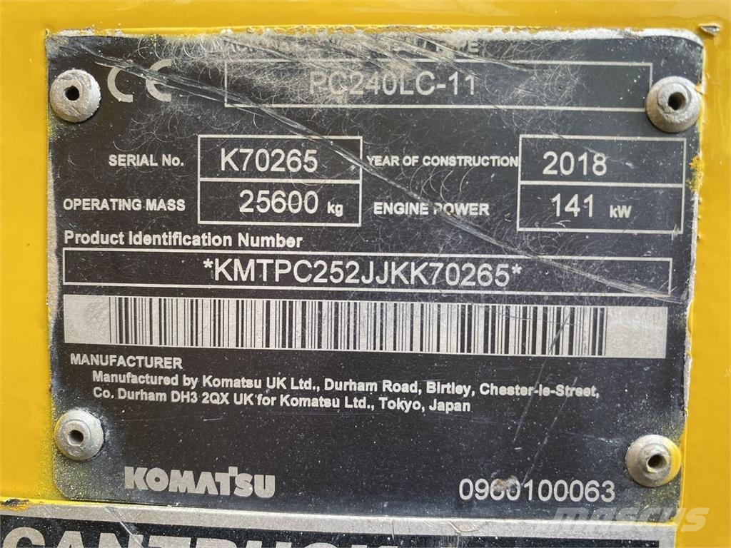 Komatsu PC240LCD-11 Εκσκαφείς με ερπύστριες
