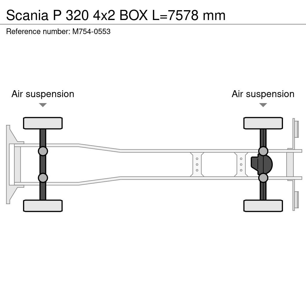 Scania P 320 4x2 BOX L=7578 mm Camiones con caja de remolque
