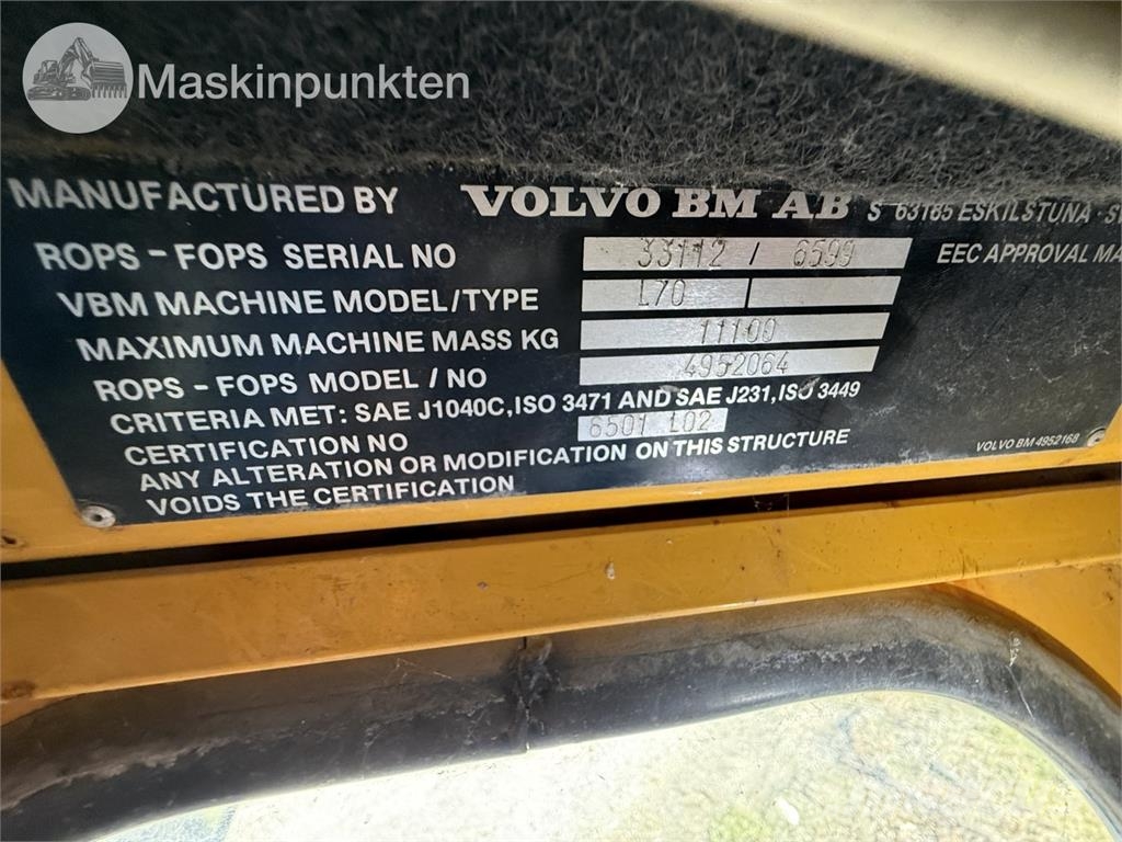 Volvo BM L70 Iekrāvēji uz riteņiem