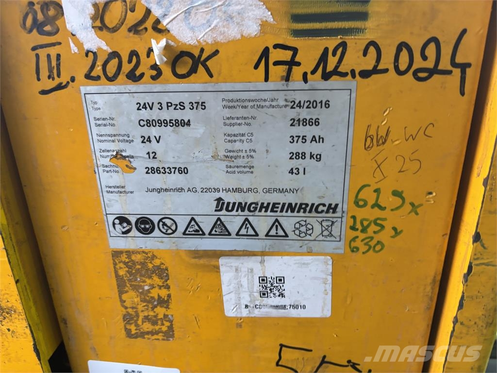 Jungheinrich ERE 225 Waage --> res. CP 16.09.2026! Ручные штабелёры с электроподъёмом