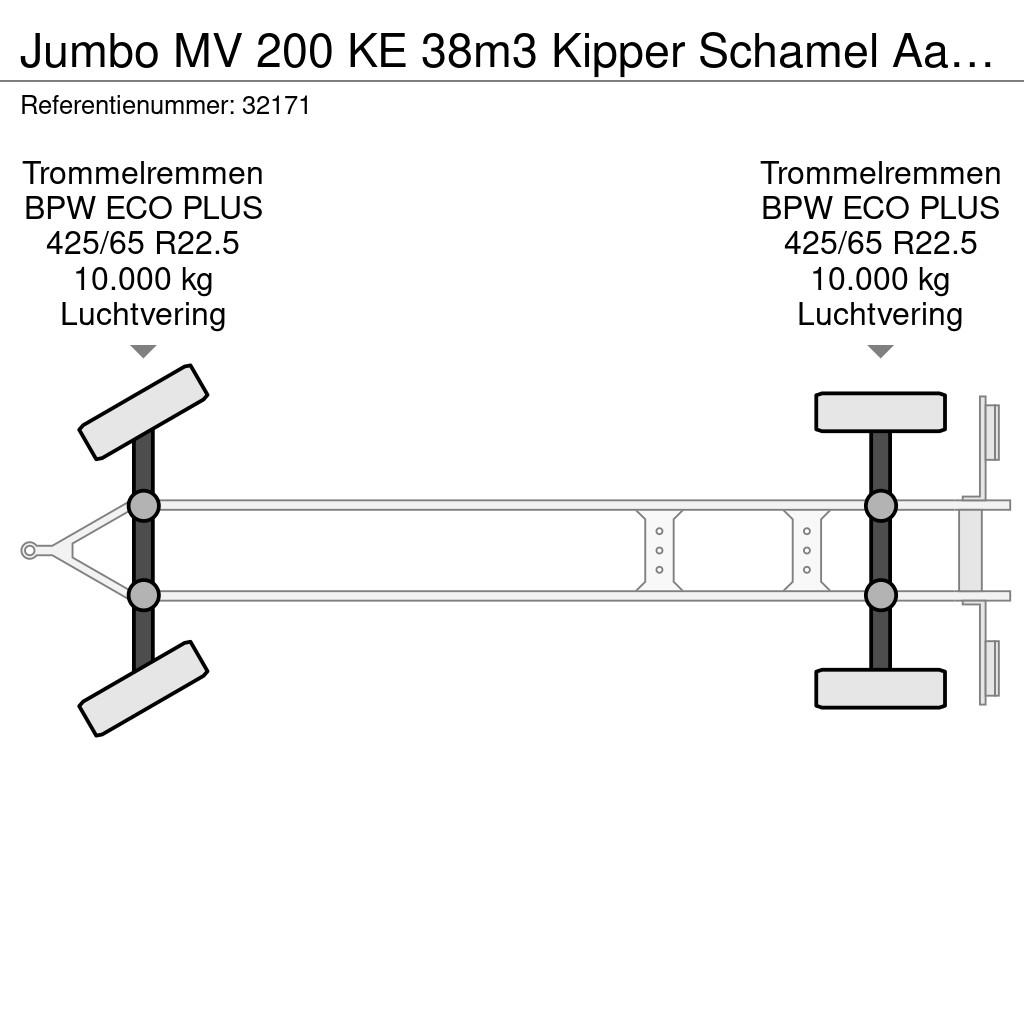 Jumbo MV 200 KE 38m3 Kipper Schamel Aanhangwagen Reboques basculantes