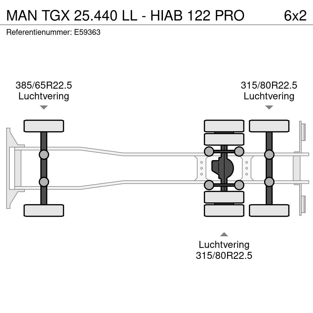 MAN TGX 25.440 LL - HIAB 122 PRO Camiones polibrazo