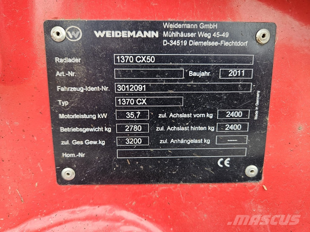 Weidemann 1370 CX50 Hoflader / Hoftrac - MIT Schaufel Chargeur frontal, fourche