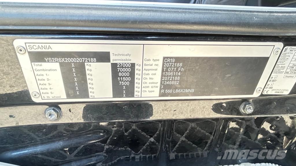 Scania R560 V8 Full air | Retarder | BDF system | Box | s شاحنات ذات هيكل صندوقي