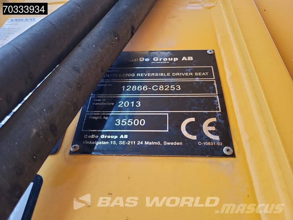 Volvo L220 G Reversible seat - CDC Chargeuse sur pneus