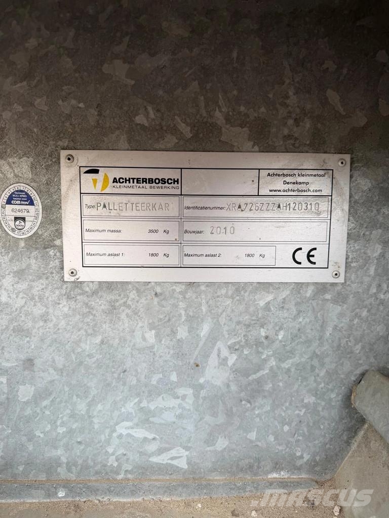  Diversen Achterborg Palleteer wagen Завантажувально-укладальне обладнання