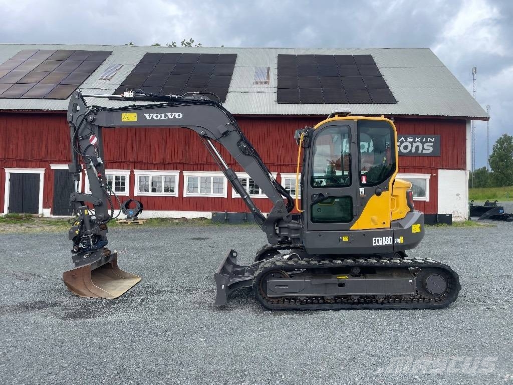 Volvo ECR88D Rototilt C-smörj 3st skopor Mini excavators 7t - 12t