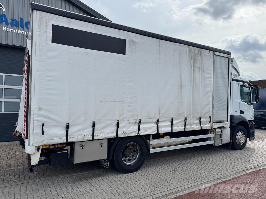 Mercedes-Benz Antos 1824, Tautliner, PTO preparation, Taillift شاحنات بغطاء جانبي