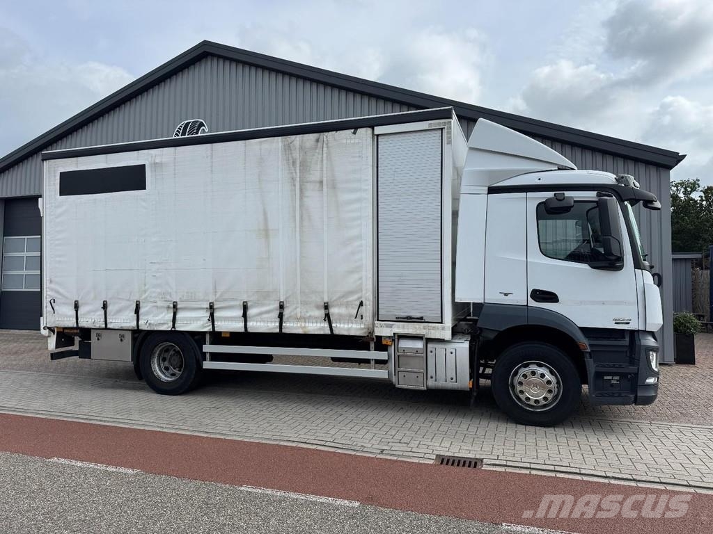 Mercedes-Benz Antos 1824, Tautliner, PTO preparation, Taillift Pressukapelli kuorma-autot