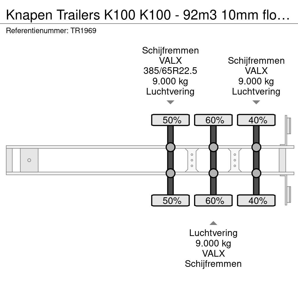 Knapen Trailers K100 K100 - 92m3 10mm floor Powersheet Kustīgo grīdu puspiekabes