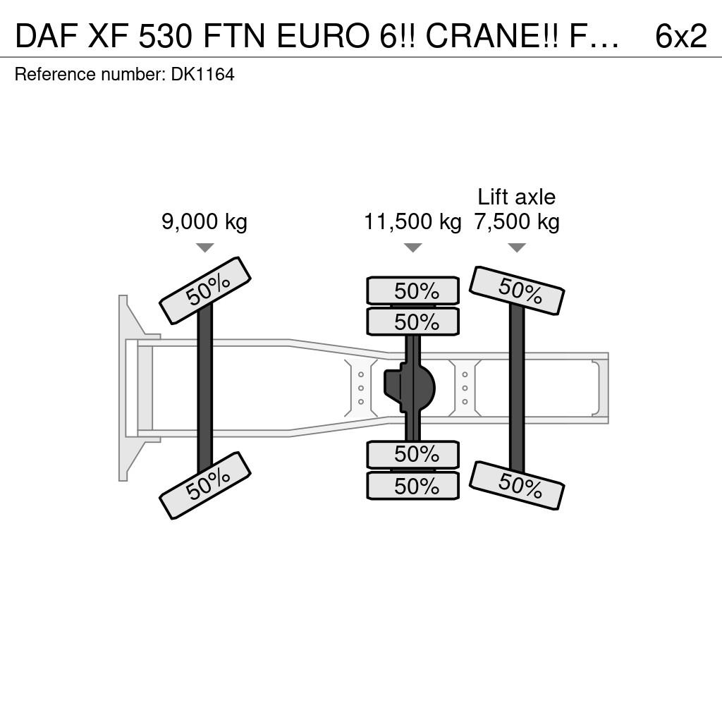 DAF XF 530 FTN EURO 6!! CRANE!! FASSI 54TM!! EURO 6!! Traktorske jedinice