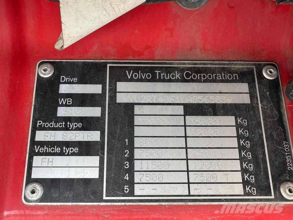 Volvo FH 500 8X2 EURO 6 + JOAB 24 TON HOOKLIFT شاحنات الرافعات الخطافية