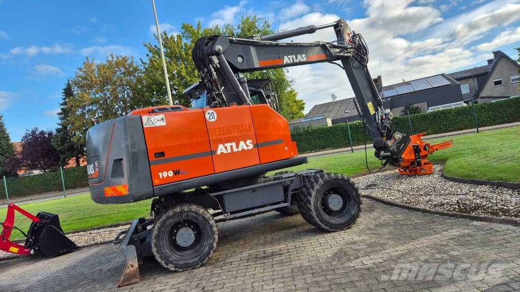 Atlas 190W mit OilQuick OQ70-55 (Woodcracker) Escavadoras de rodas