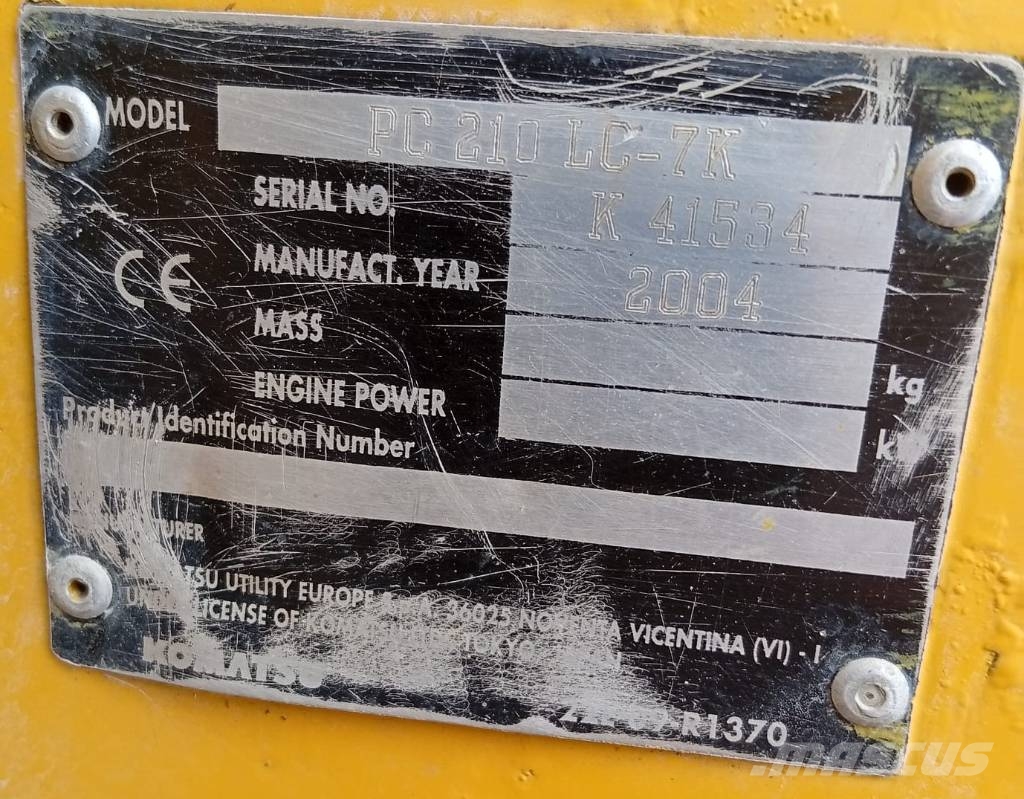 Komatsu PC 210 LC-7 Escavatori cingolati