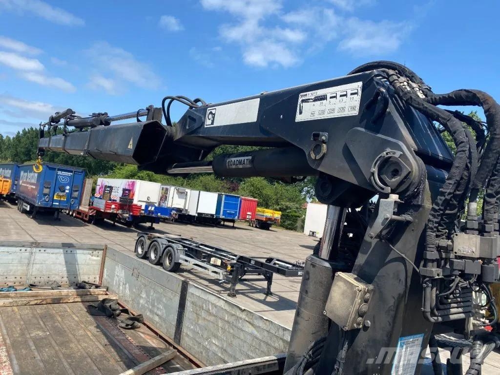Lecitrailer 3 AXLE - BPW + HIAB R165 F3 Poluprikolice sa otvorenim sandukom