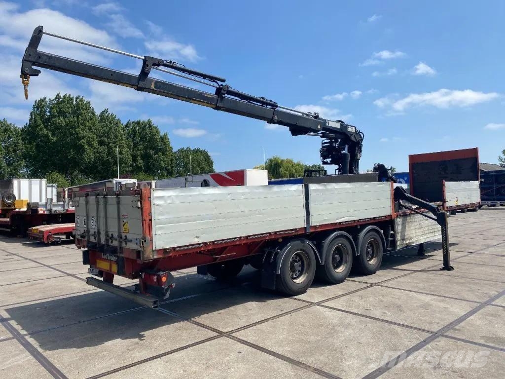 Lecitrailer 3 AXLE - BPW + HIAB R165 F3 Poluprikolice sa otvorenim sandukom