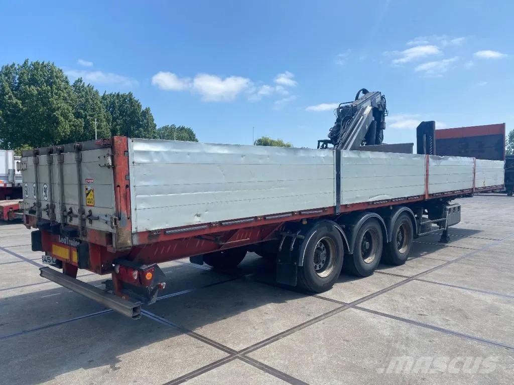 Lecitrailer 3 AXLE - BPW + HIAB R165 F3 Poluprikolice sa otvorenim sandukom