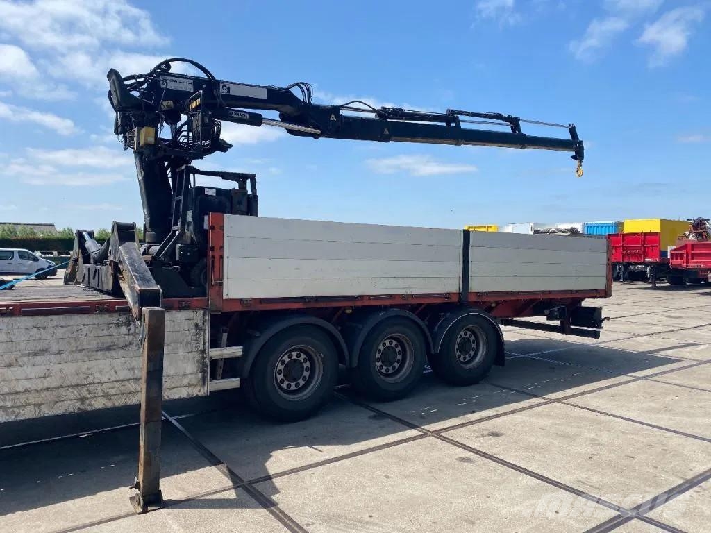Lecitrailer 3 AXLE - BPW + HIAB R165 F3 Poluprikolice sa otvorenim sandukom
