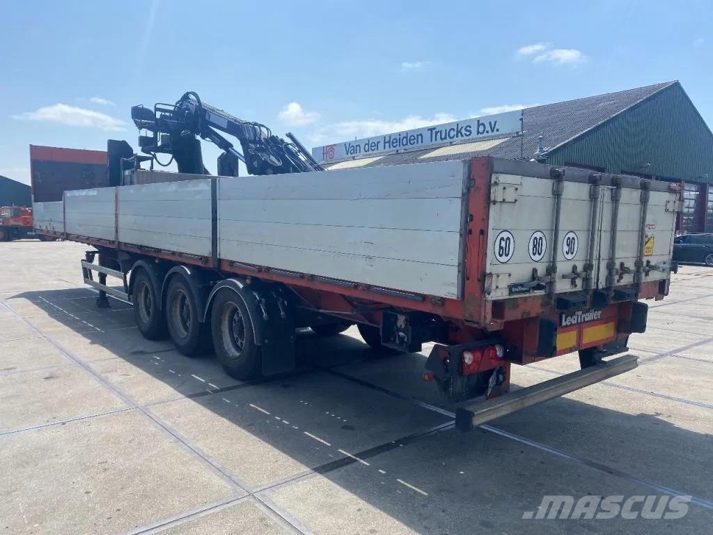 Lecitrailer 3 AXLE - BPW + HIAB R165 F3 Poluprikolice sa otvorenim sandukom
