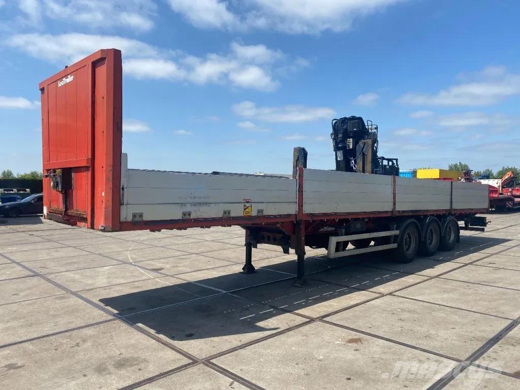 Lecitrailer 3 AXLE - BPW + HIAB R165 F3 Poluprikolice sa otvorenim sandukom