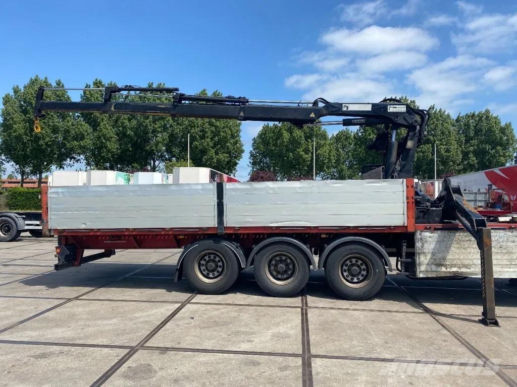 Lecitrailer 3 AXLE - BPW + HIAB R165 F3 Poluprikolice sa otvorenim sandukom