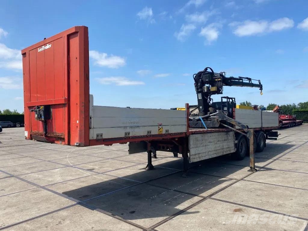 Lecitrailer 3 AXLE - BPW + HIAB R165 F3 Poluprikolice sa otvorenim sandukom