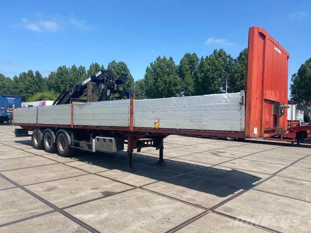 Lecitrailer 3 AXLE - BPW + HIAB R165 F3 Poluprikolice sa otvorenim sandukom