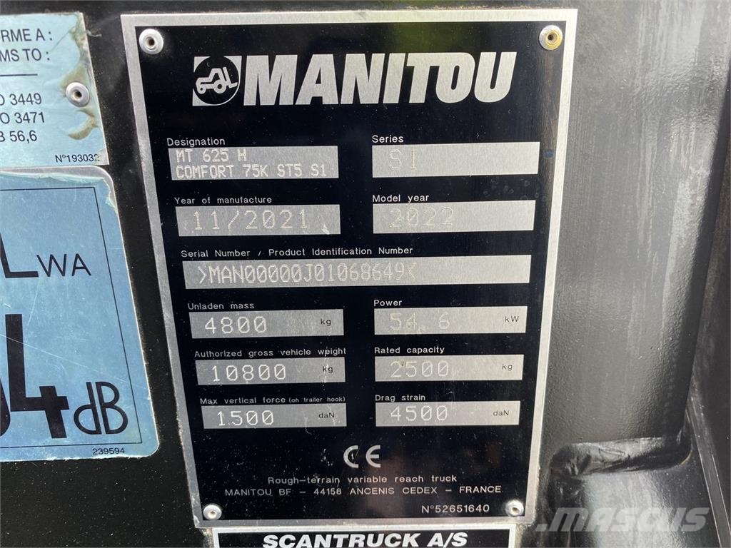 Manitou MT625H COMFORT ST5 Teleskoplader