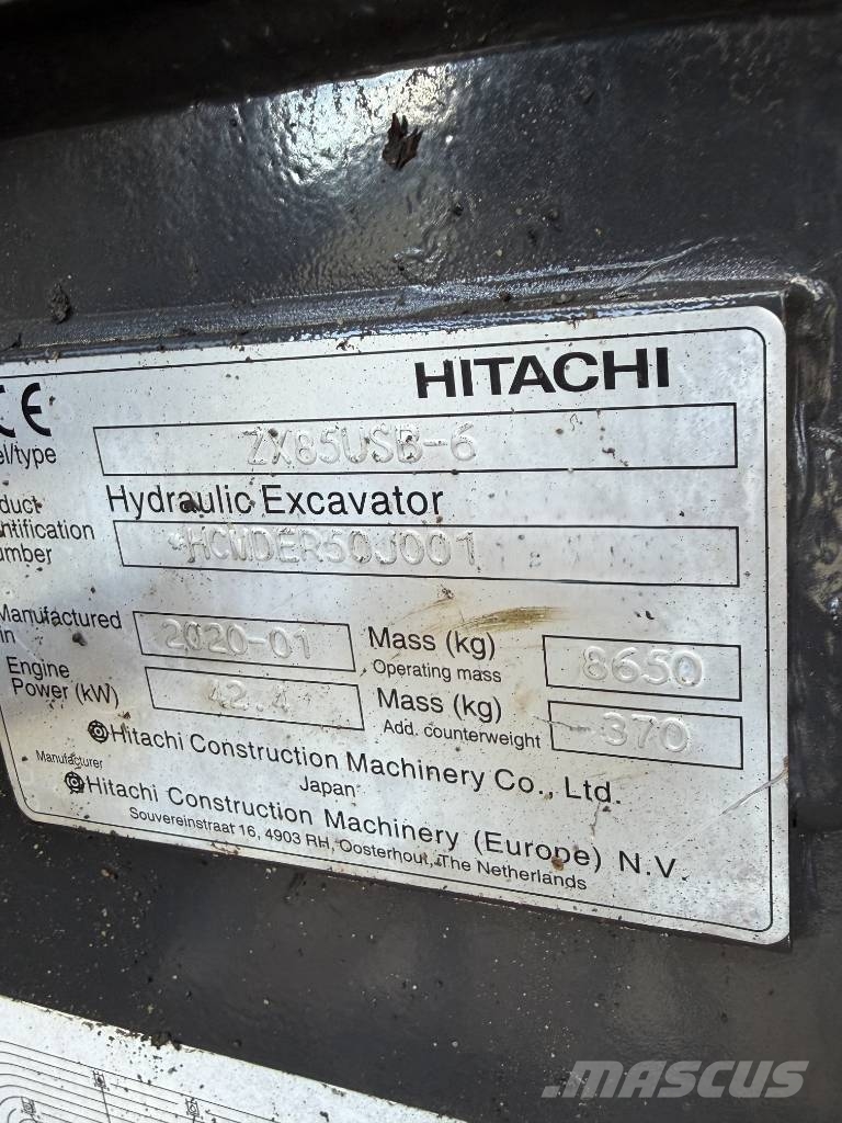 Hitachi ZX85 USB-6 حفارات وسط 7 طن - 12 طن