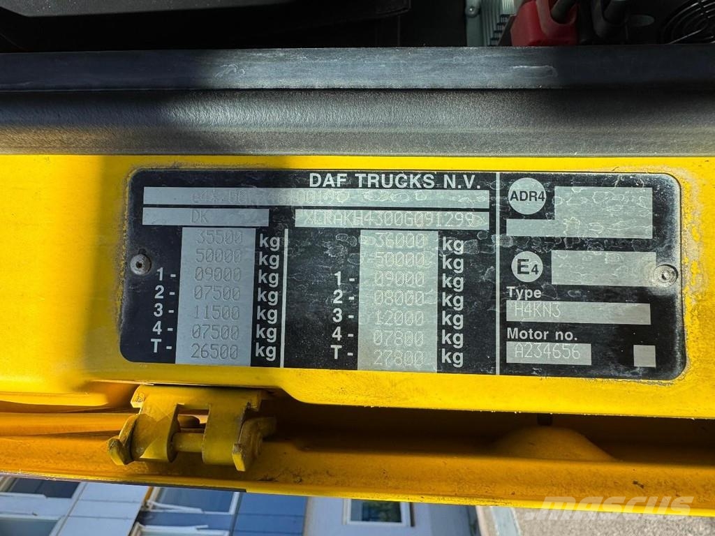 DAF XF 510 8X2 EURO 6 + MEILLER 20 TON HOOKLIFT Camion con gancio di sollevamento