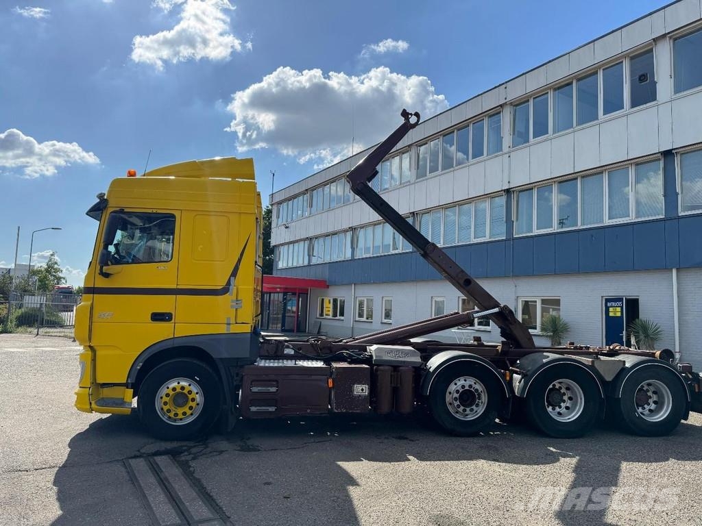 DAF XF 510 8X2 EURO 6 + MEILLER 20 TON HOOKLIFT Camion con gancio di sollevamento