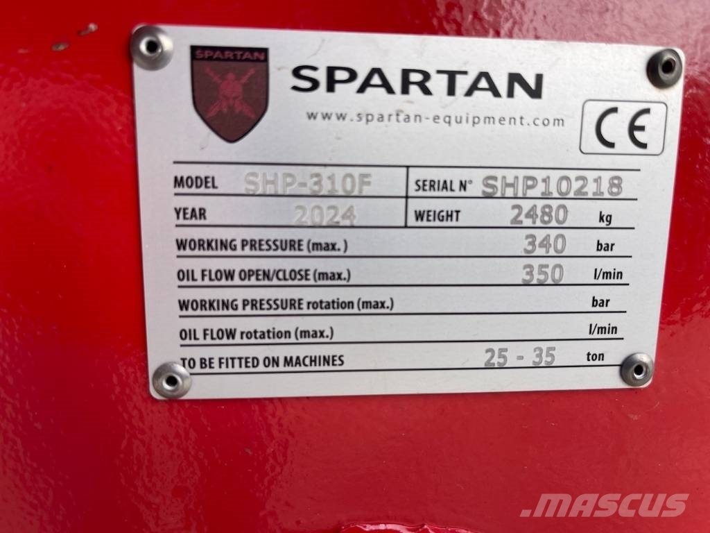 Spartan SHP-310F 2x Machine weight 25-35t Krossar för Entreprenad