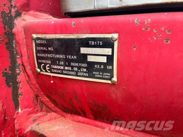 Takeuchi TB 175 Midi excavators  7t - 12t